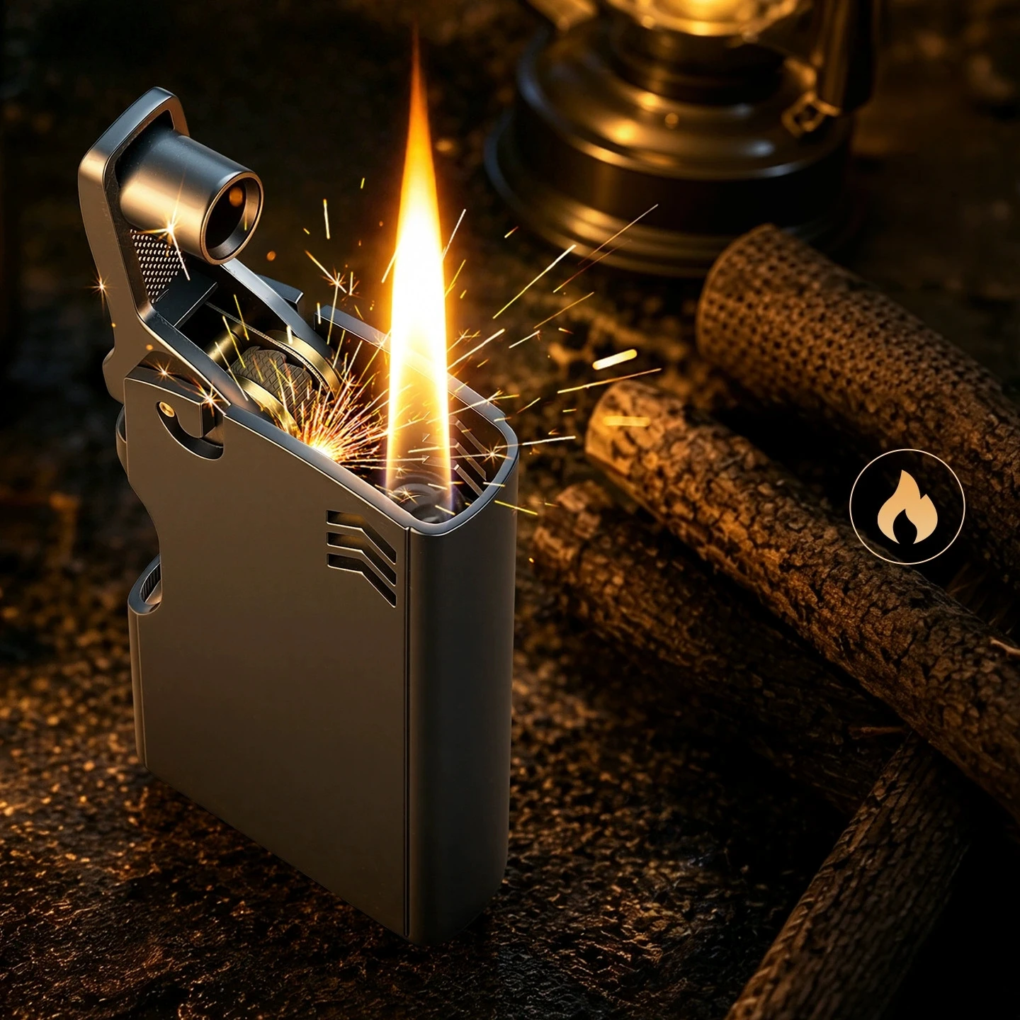 New Ultra-thin Brushed Smooth Metal Plate Lighter for Outdoor Mechanical One Key Ignition, High-end Men's Lighter Gift