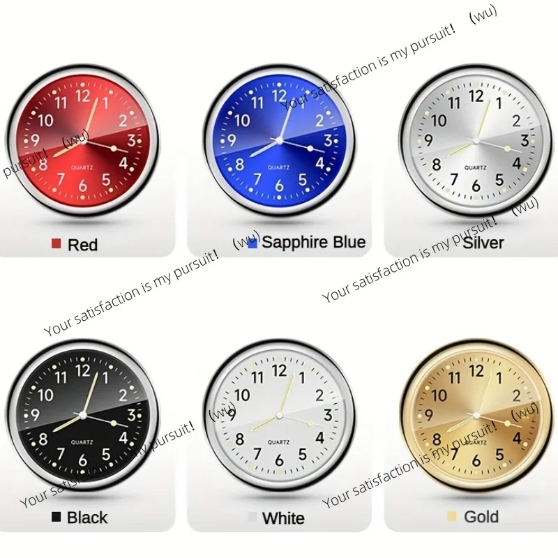 1pc Horloge décorative pour voiture, mini montre à quartz pour la décoration de voiture
