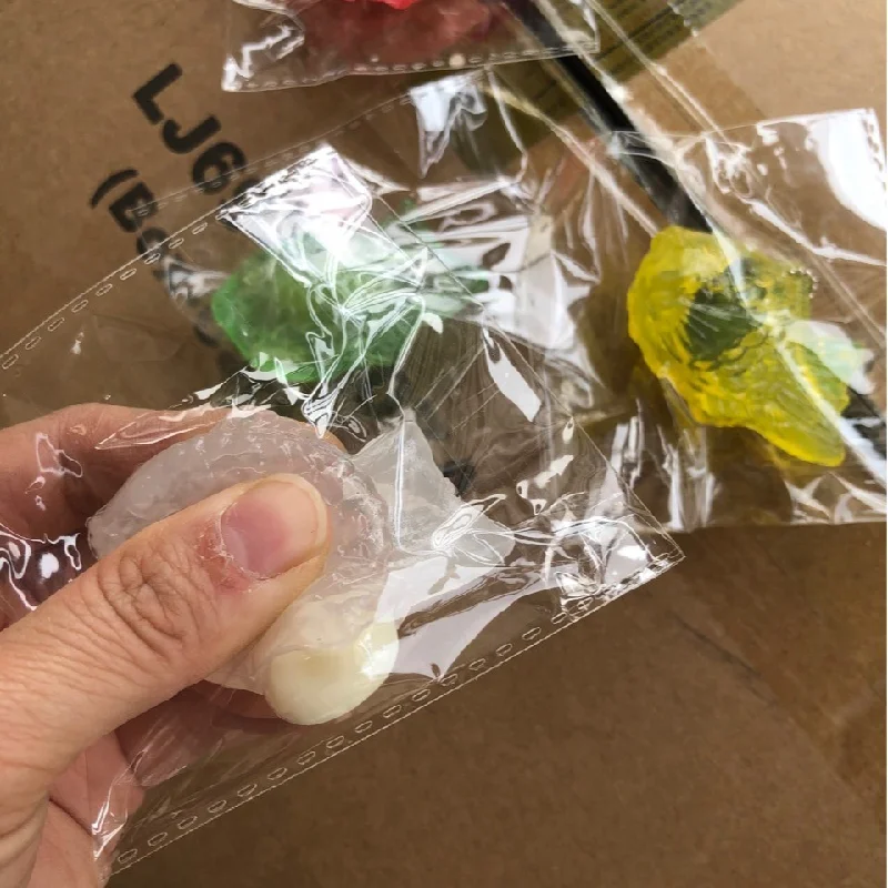 طابا صغيرة اسفنجي سلسلة من الخرز قلادة متعدد الألوان دني البحر المحمصة لينة مقذوف الكرة الإصبع لعبة الأطفال متعة قلادة هدية #3