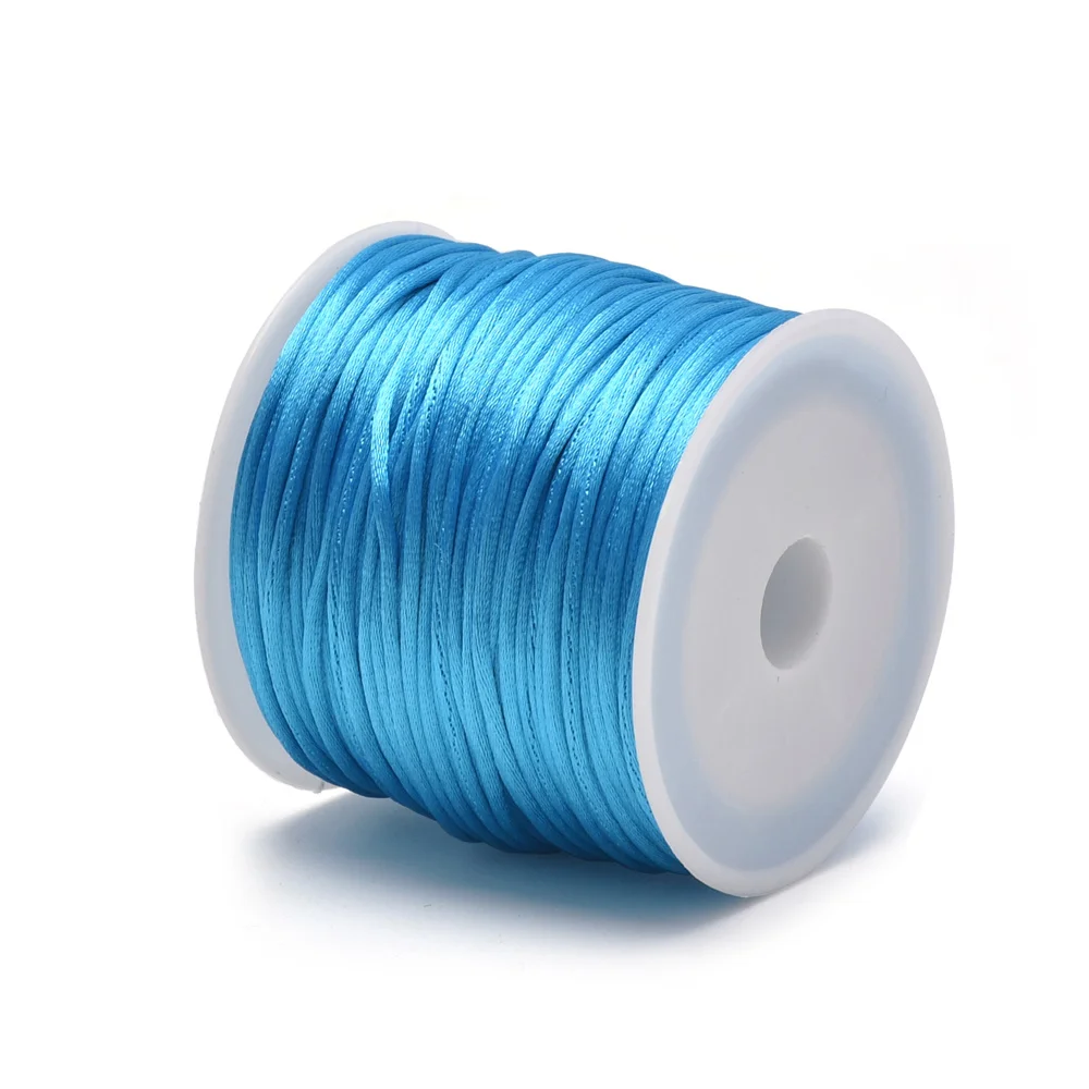 1,5 mm ambachten satijnen rattail koord string van nylon voor Chinese knoop, macramé, trim, sieraden maken 24 yards