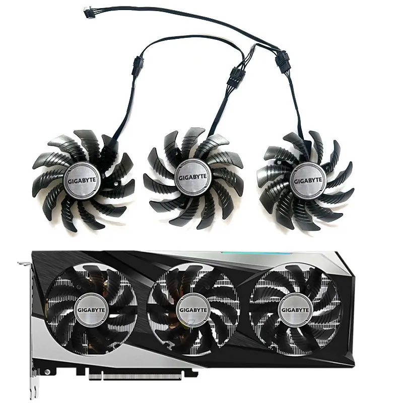 75MM New For GIGABYTE Radeon RX6500XT 6600XT 6650XT 6700XT 6750XT GAMING OC Graphics Card Replacement Fan PLD08010S12HH