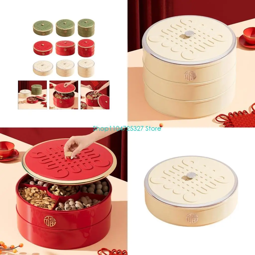 

D8KF новогодние закуски коробка декоративное пластиковое поднос для орехов конфет и сушеных фруктов