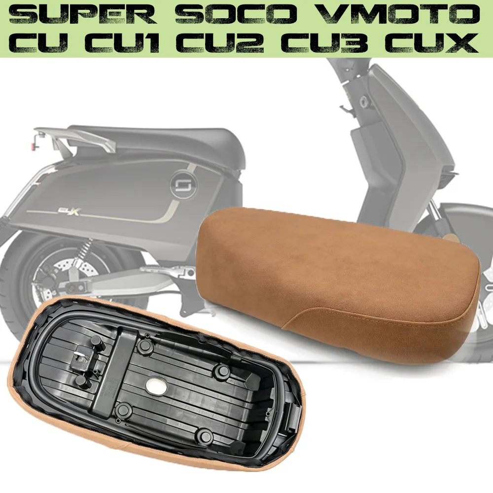 For SUPER SOCO VMOTO CU CU1 CU2 CU3 CUX Motorcycle Hump Custom Vintage Cushion Flat Brat Tracker Retro Cafe Racer Seat Saddle