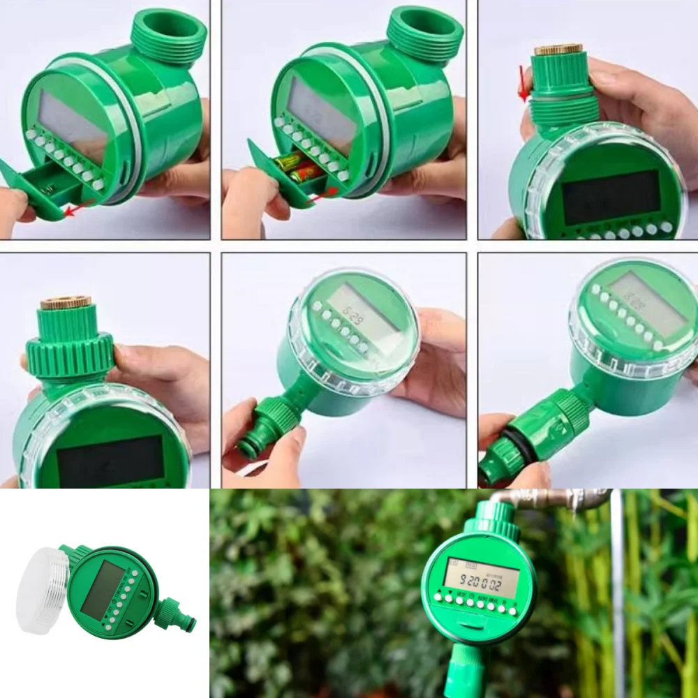 Automatic LCD Display Water Timer Garden Irrigation Control Device Intelligence Valve Controller Electronic Watering Clocker