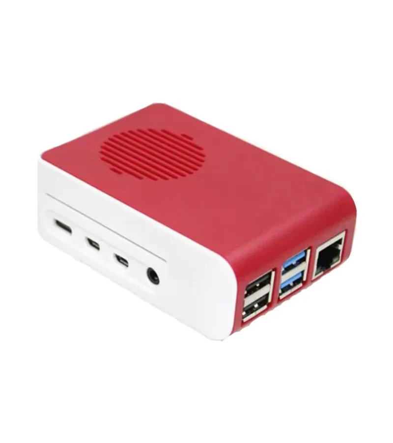 Raspberry Pi 4 modèle B, 1 Go/2 Go/4 Go/8 Go de RAM avec boîtier blanc-rouge