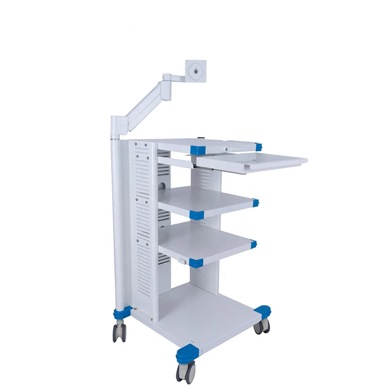 Endoscopy Cart With Swing Arm Endoscopy Trolly Mobile Endoscopic Cart  Trolley