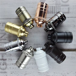 100% brass quality Lamp Holder AC96-250V UL E27 DIY vintage rose Chandelier Lighting Base M10 copper holder light socket