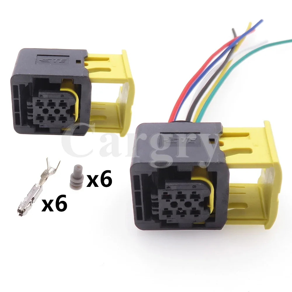 1 Set 6P 1-1418469-1 AC Assembly Car Nitrogen and Oxygen Sensor Wire Harness Socket Auto New Energy Waterproof Connector