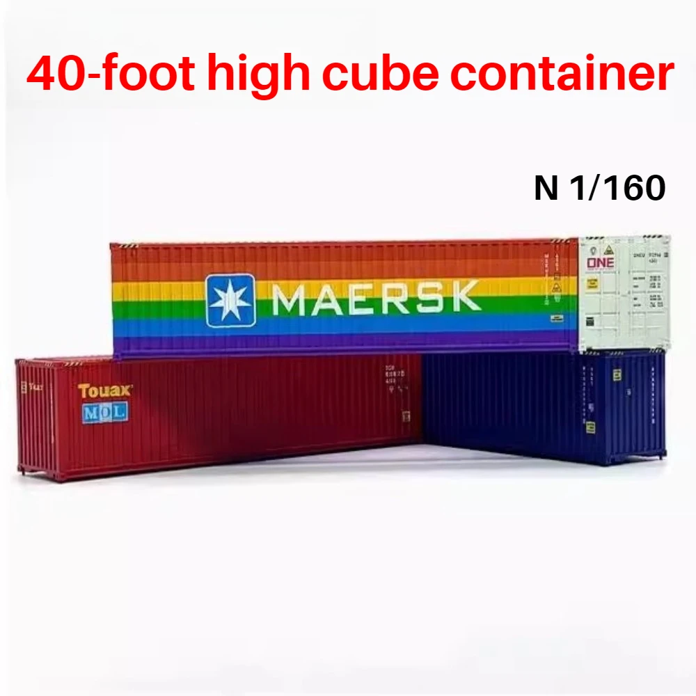 

N-type 1/160 Toy Carriage 40-foot High Cabinet Mini Container 2 Pieces Paint Multiple Options Carriage Set Boy Toy Gift