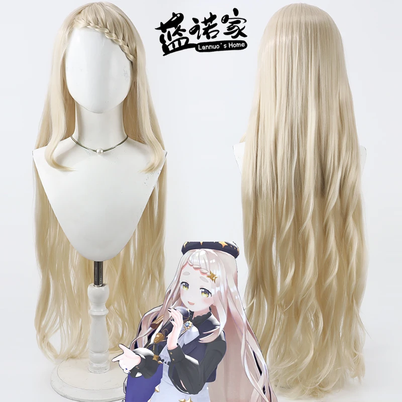 Virtual YouTube Vtuber Chima Machida Cosplay Wig Halloween Carnival Party Props Synthetic Hair Heat Resistant Fiber + Wig Cap