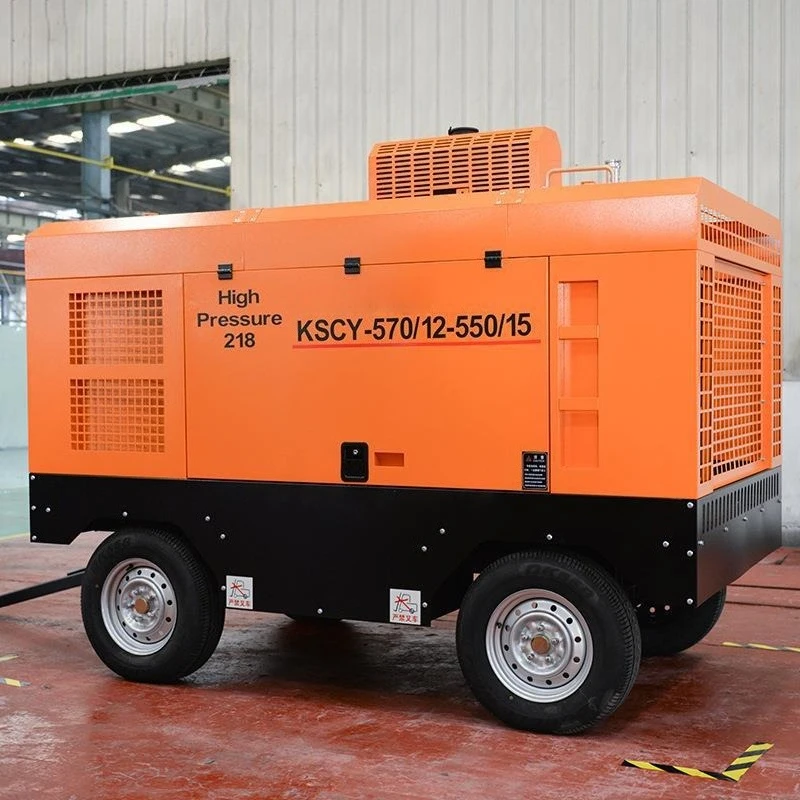 KSCY movable screw air compressor firewood moving power air compressor special for mine rock drilling