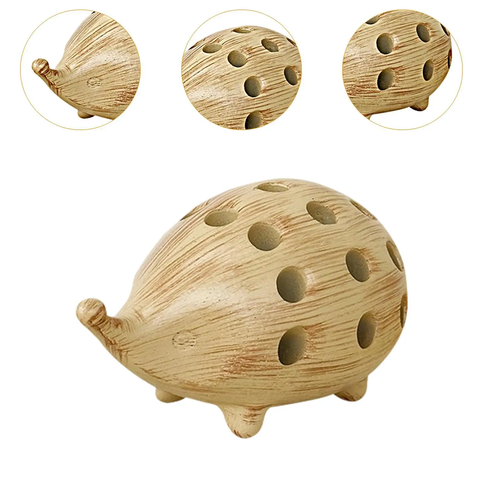 Tempat Pena Landak dengan Lubang Aksesori Dekoratif Perlengkapan Alat Tulis Organisasi Meja untuk Kabinet Kantor Desktop Rumah