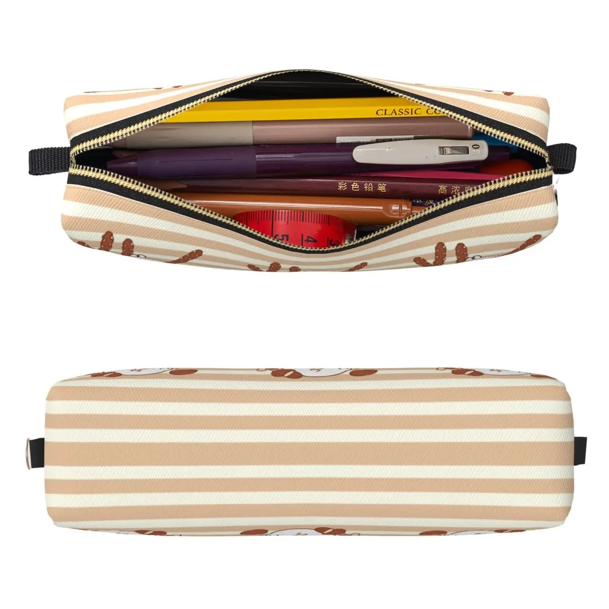 Cartoon M-Molangs Pencil Case Pen Box Bag Girls Boys Students School Zipper Pencil Box