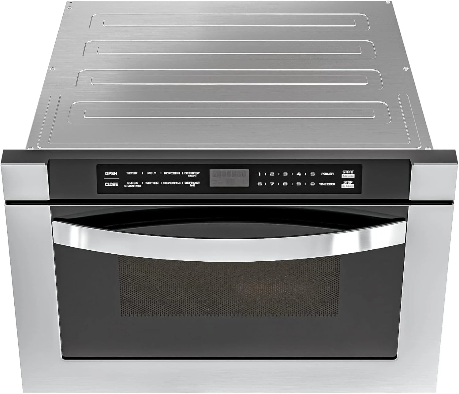 KM-MD-1SS 24 Inch Stainless-Steel Microwave Drawer Capacity, 1000W Power with 10 Custom Cooking Levels, Memory,New Popularity