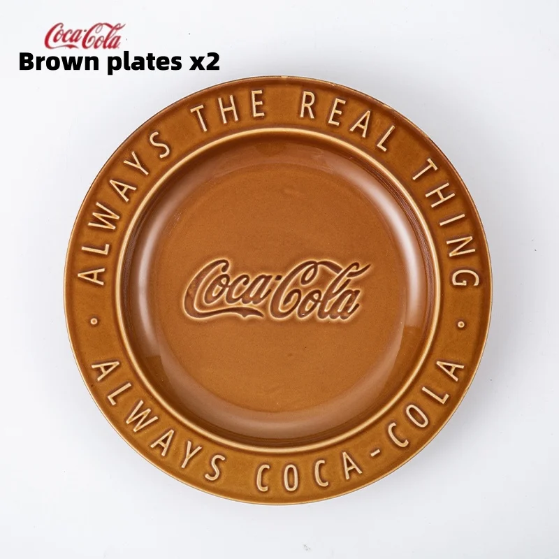 Coca-Cola Retro keramische dinerbord, 22,7 cm, geschikt voor gebruik in de magnetron en de vaatwasser, met reliëf, voor steak, salade, dessert, keuken en eettafel.