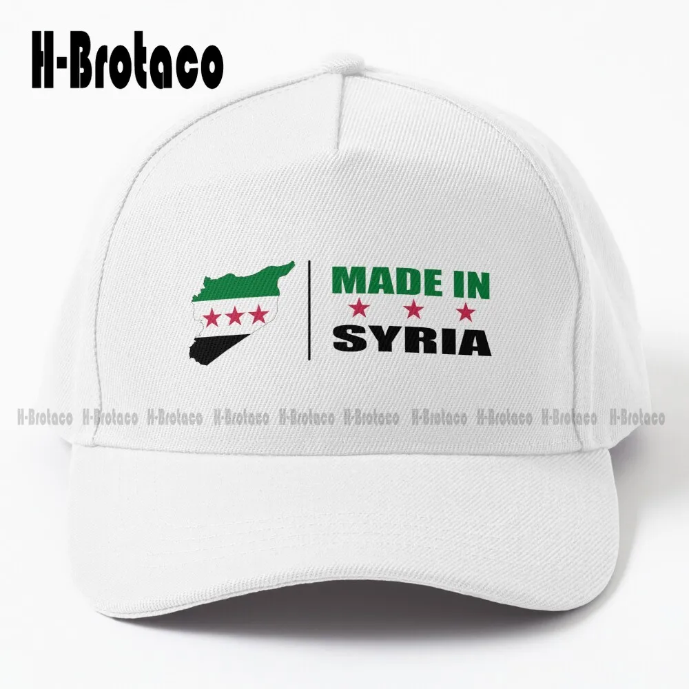 Made In Syria Free Syria Flag. Baseball Cap Women'S Sun Hats Cotton Denim Hats Adjustable Trucker Hats Custom Gift Denim Hats