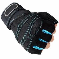 Guantes de gimnasio de peso pesado para hombre y mujer, manoplas deportivas de medio dedo para levantamiento de pesas, entrenamiento de culturismo, Unisex