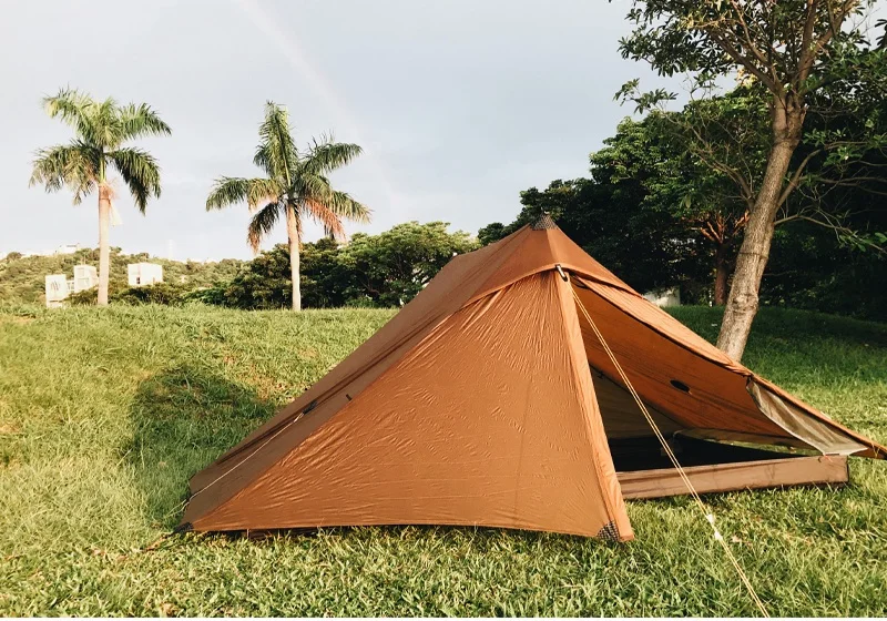 3F UL GEAR Lanshan 2pro 2026 Silpoly/Silnylon Zelt Outdoor Camping T-Reißverschluss-Tür Ultraleichtes 2-Personen-Zelt Wandern Wasserdicht Winddicht – Detail 19