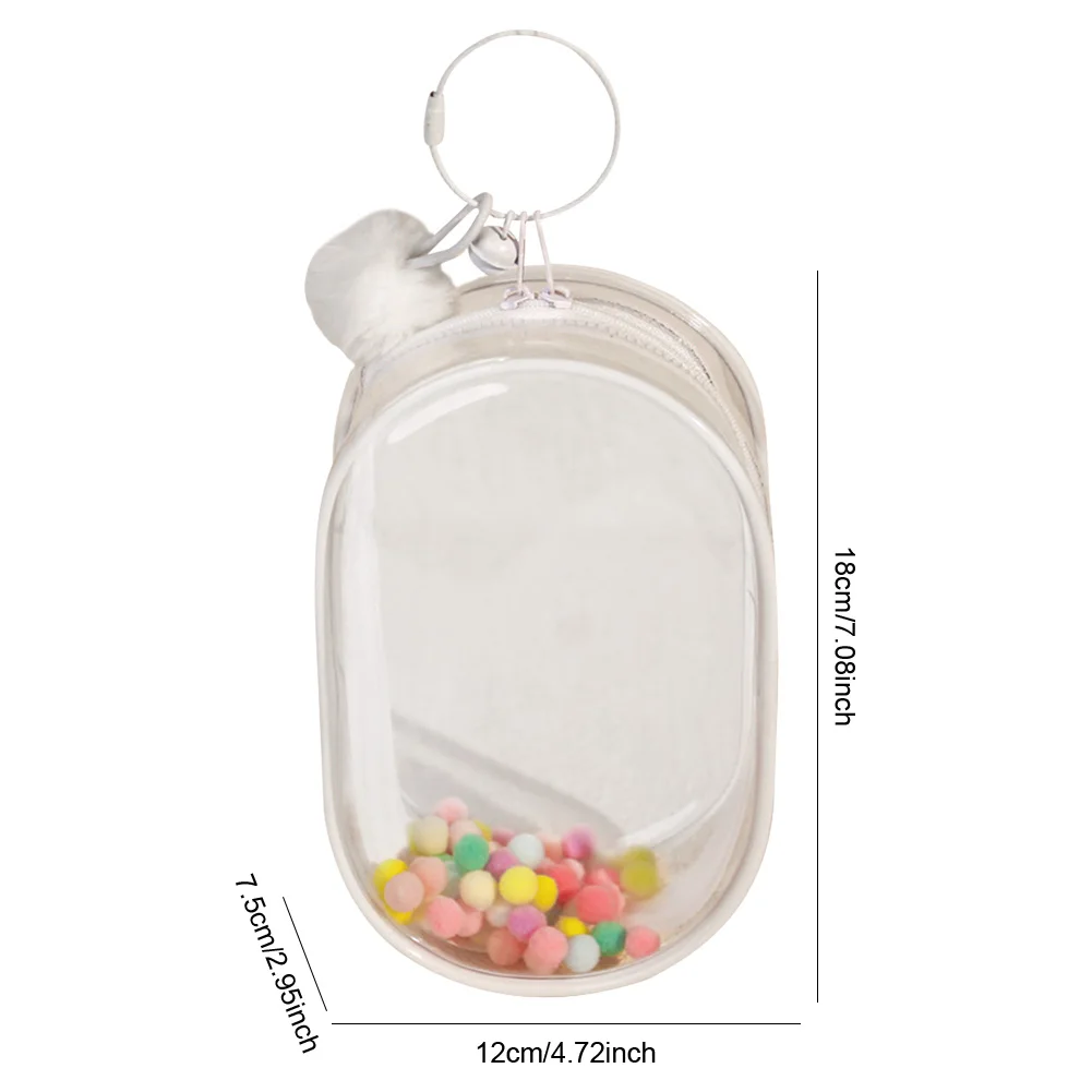 1/2pcs Protective Cover for V1 V2 Labubu Kawaii Elf Doll Transparent Storage Bag Dustproof Hanging Plush Doll Toy Display Box