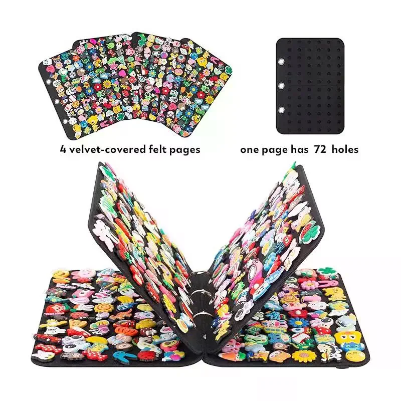 

DIY Felt Pin Brooch Display Storage Book Large-Capacity Badge Charms Organizer Jewelry Earring Collection Metal Chest Souvenir