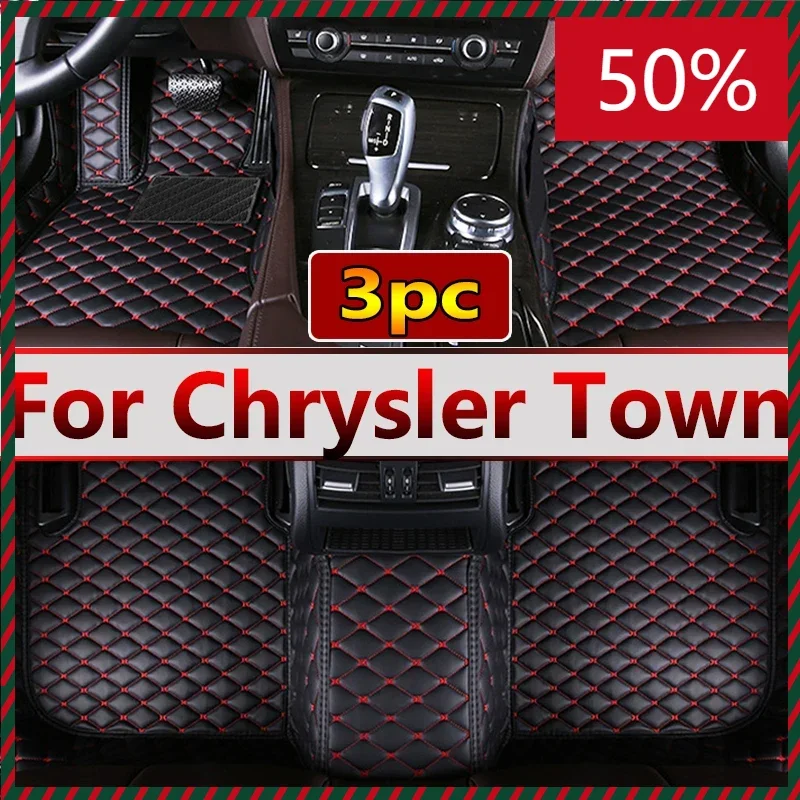 Car Floor Mat For Chrysler Town & Country 7 Seat 2013~2016 Waterproof Protection Pad Carro Rear Trunk Floor Mat Car Accessories