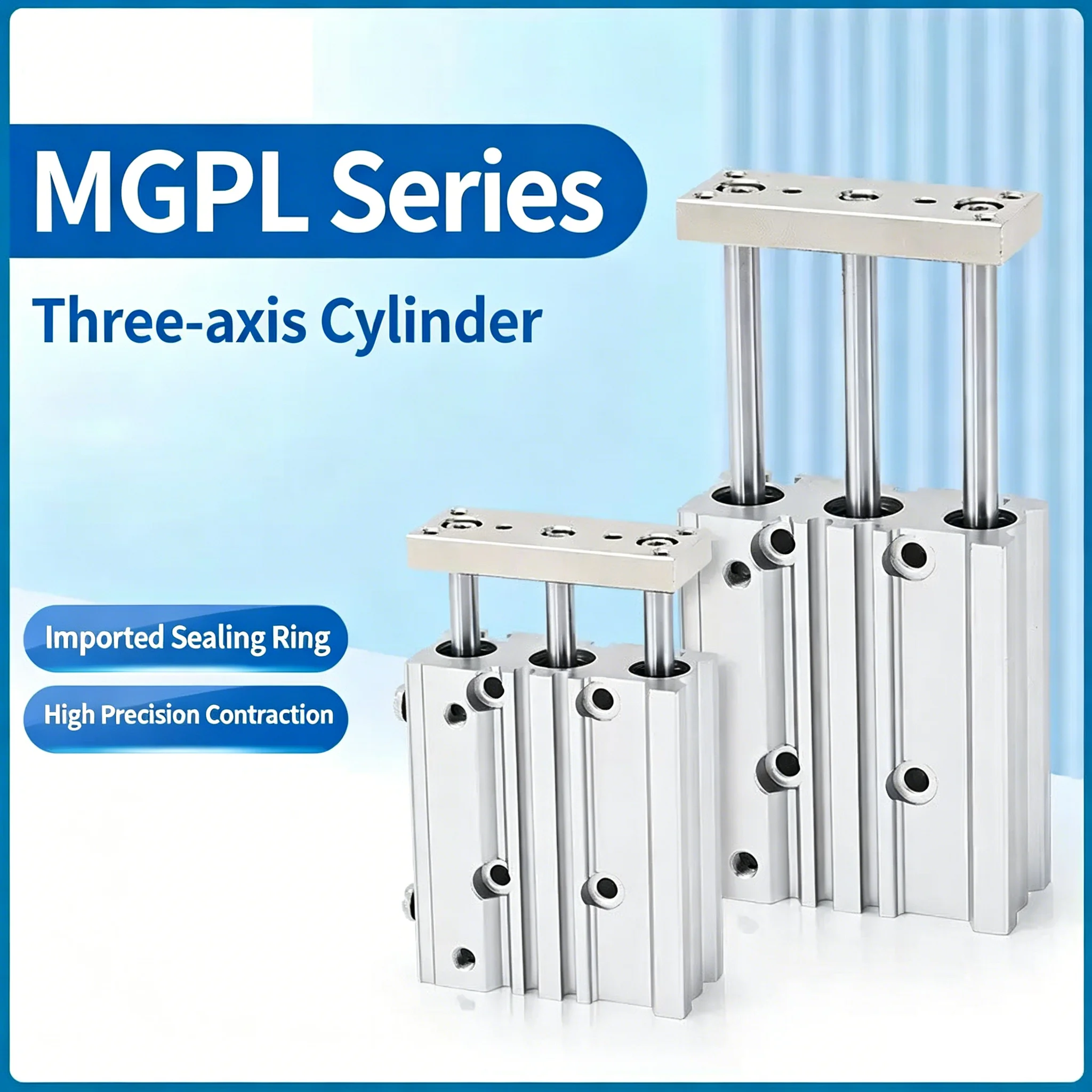 MGPL40 MGPL50 MGPL63 MGPL80 MGPL100-20-25-30-40-50-75-20A-25A-30A-40A-50A-75A   Cylinder with guide rod  MGP Series