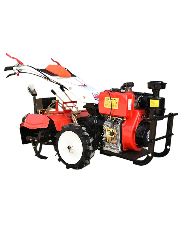 

Four-Wheel Drive Mini-Tiller Rotary Tiller Cultivation Machine Diesel Multi-Function Furrowing Machine Ground Turning Machine