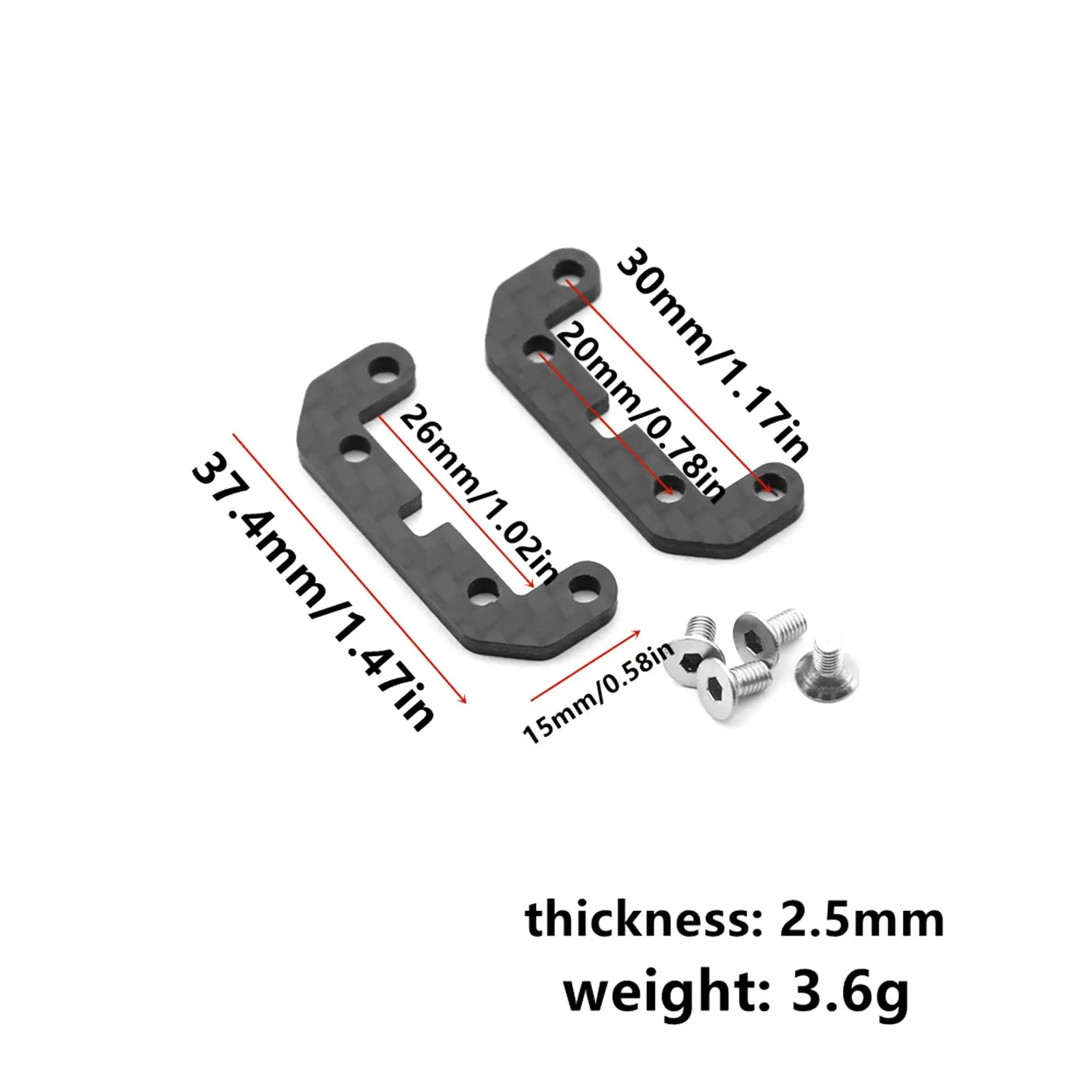 Universal Carbon Fiber Anti Roll Bar Mount Fixed for seat for TT02 54514 1/10 RC Car Chassis Holder