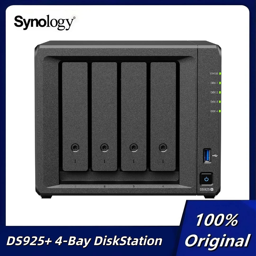 حاوية Synology 4-Bay DiskStation DS925+ NAS (بدون أقراص)