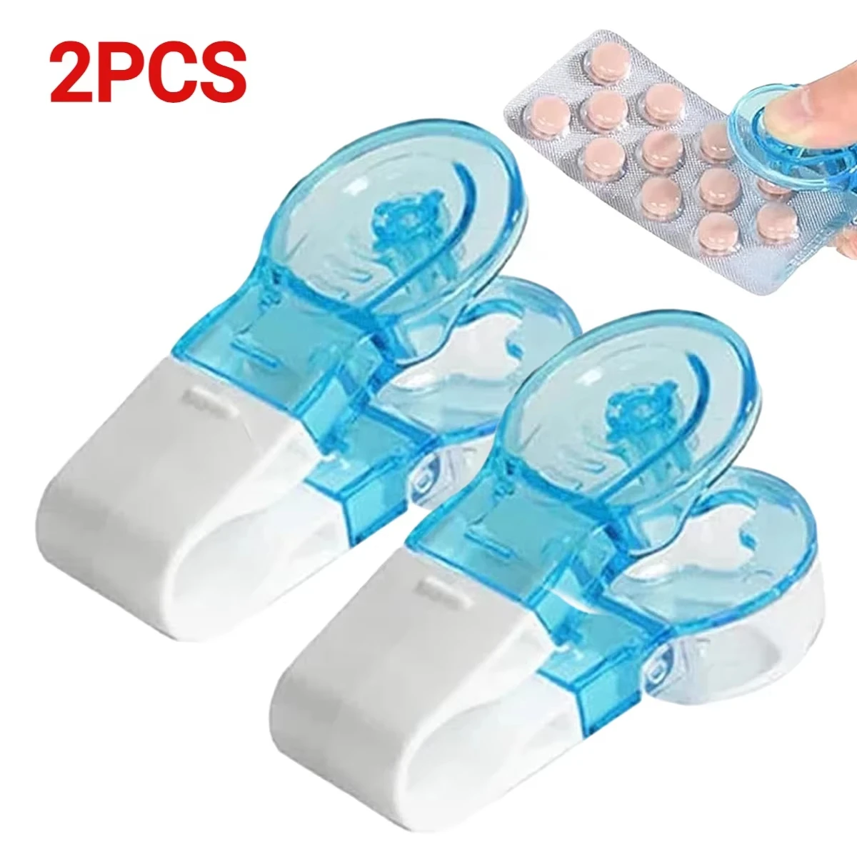 2Pcs Portable Pill Dispenser & Splitter | Hygienic & Easy Medication Organizer for On-the-Go