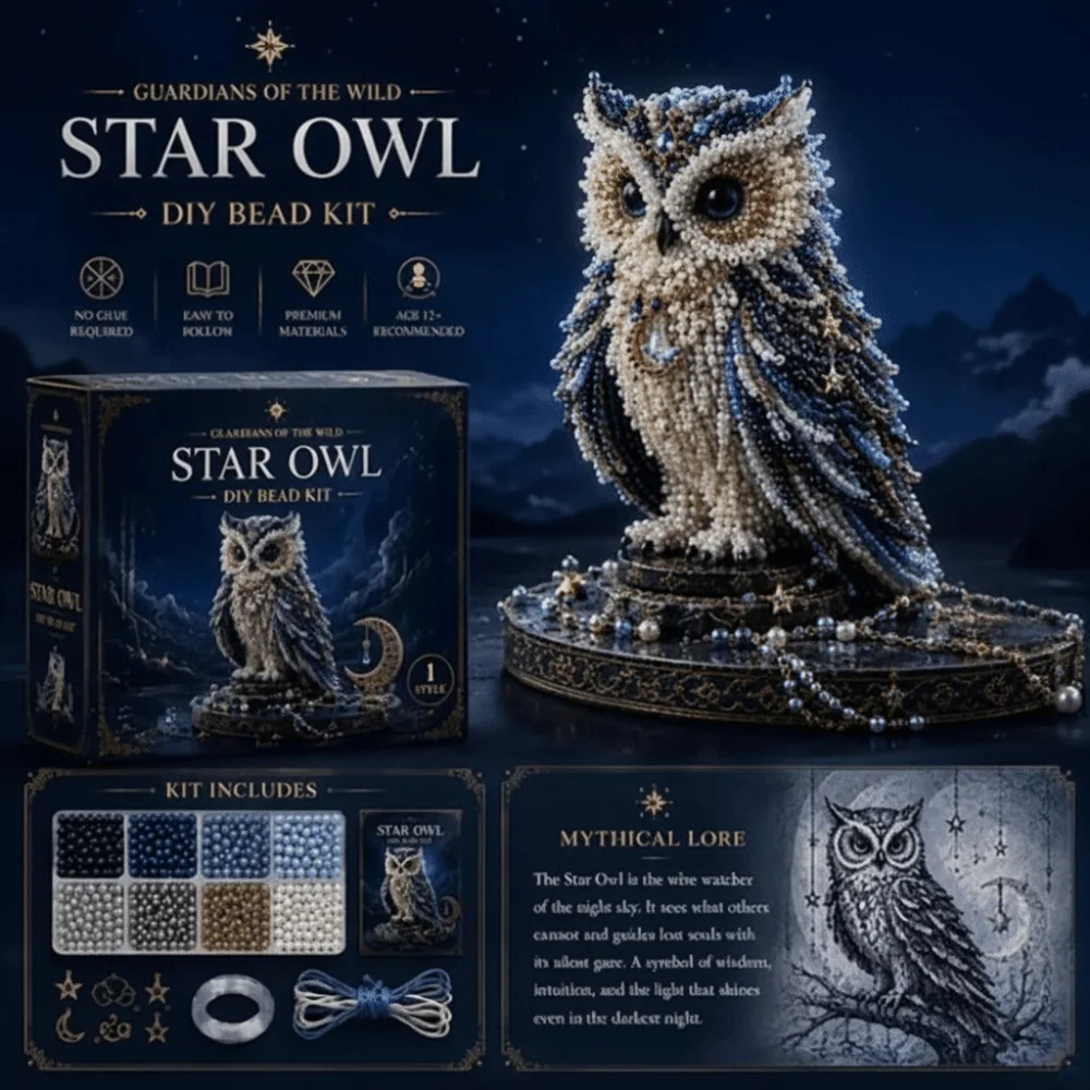 3D Design Animal Guardian Beading Kit Handmade Animal Shape DIY Beadwork Craft Kit with Colorful Beads Material Package