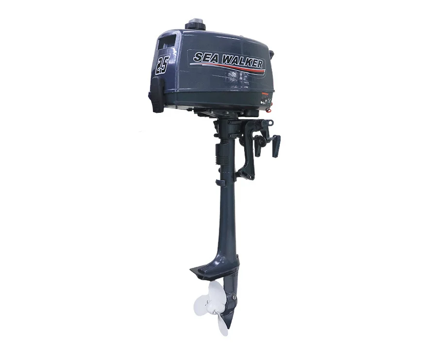 Powerful 2-Stroke 2.5Hp Outboard Motor Pull Start Portable Outboard Engine Compact for Small Fishing Boats