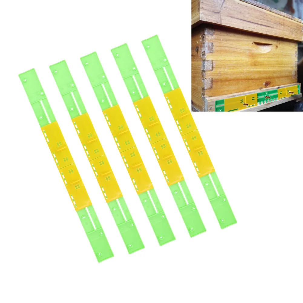 5pcs Plastic Beehive Entrance Travel Door Nest Breeding Beekeeper Supply Beehive Entrance Gate Anti-Escape Door Beekeeper Tool