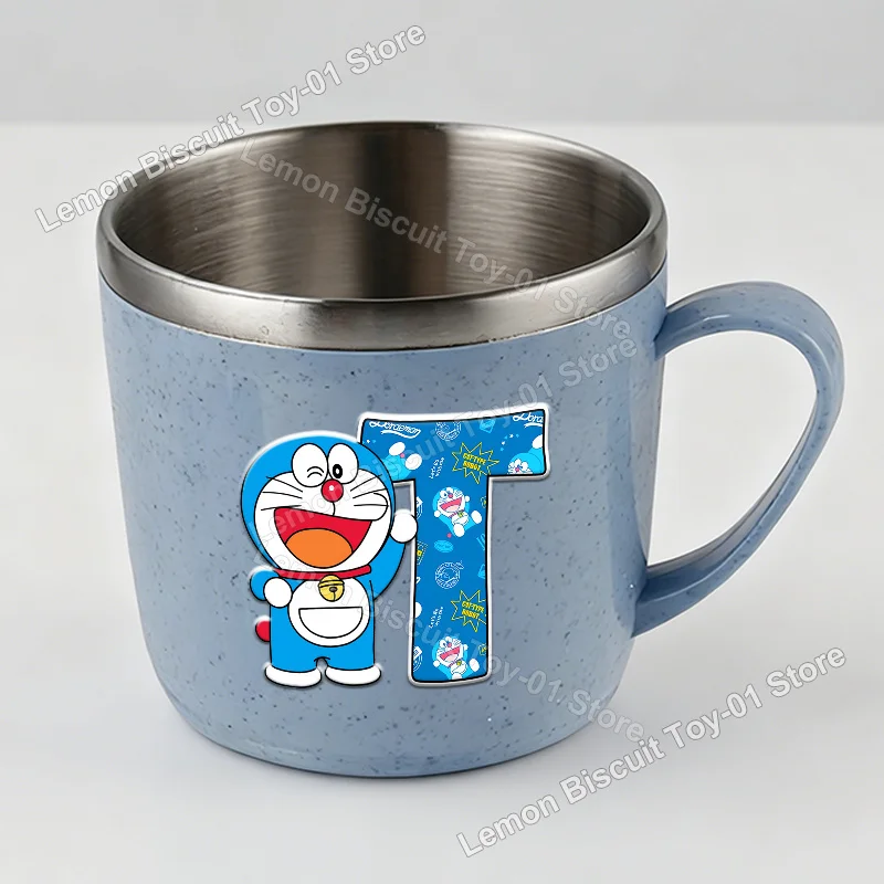 Doraemons Series Small Stainless Steel Cups Cute Juice Milk Drink Water Cup for Home Tumbler Double Layer Anti-scalding Gift view 4