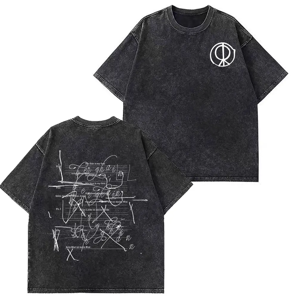 Rosía LUX TRACKLIST تي شيرت ألبوم جولة 2025 التي شيرت الرجال النساء ملابس بأكمام قصيرة تي شيرت عادية فضفاض غسلها تي شيرت الشارع الشهير #4