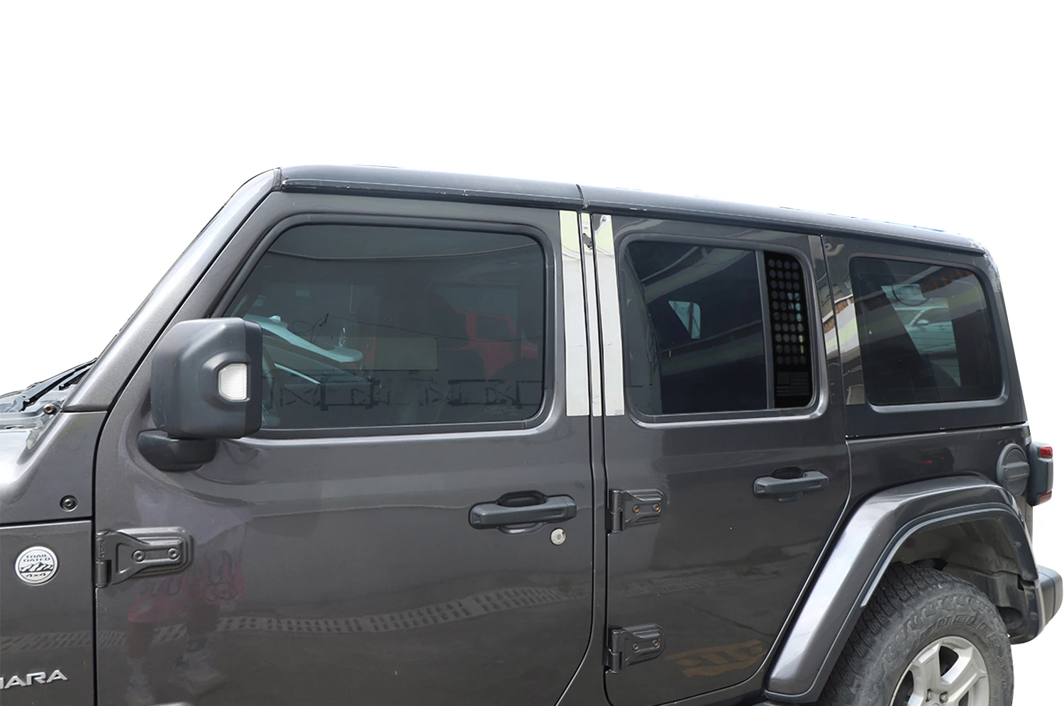 Car Rear Triangle Window Glass Panel Decoration Cover for Jeep Wrangler JL Gladiator JT 2018-2023 4-Doors Exterior Accessories view 6