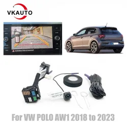 VKAUTO Backup Camera For VW polo aw1 hatch automatic 2018 to 2024 MIB2 MIB3 Unit Add Canbus Dynamic Trajectory Camera