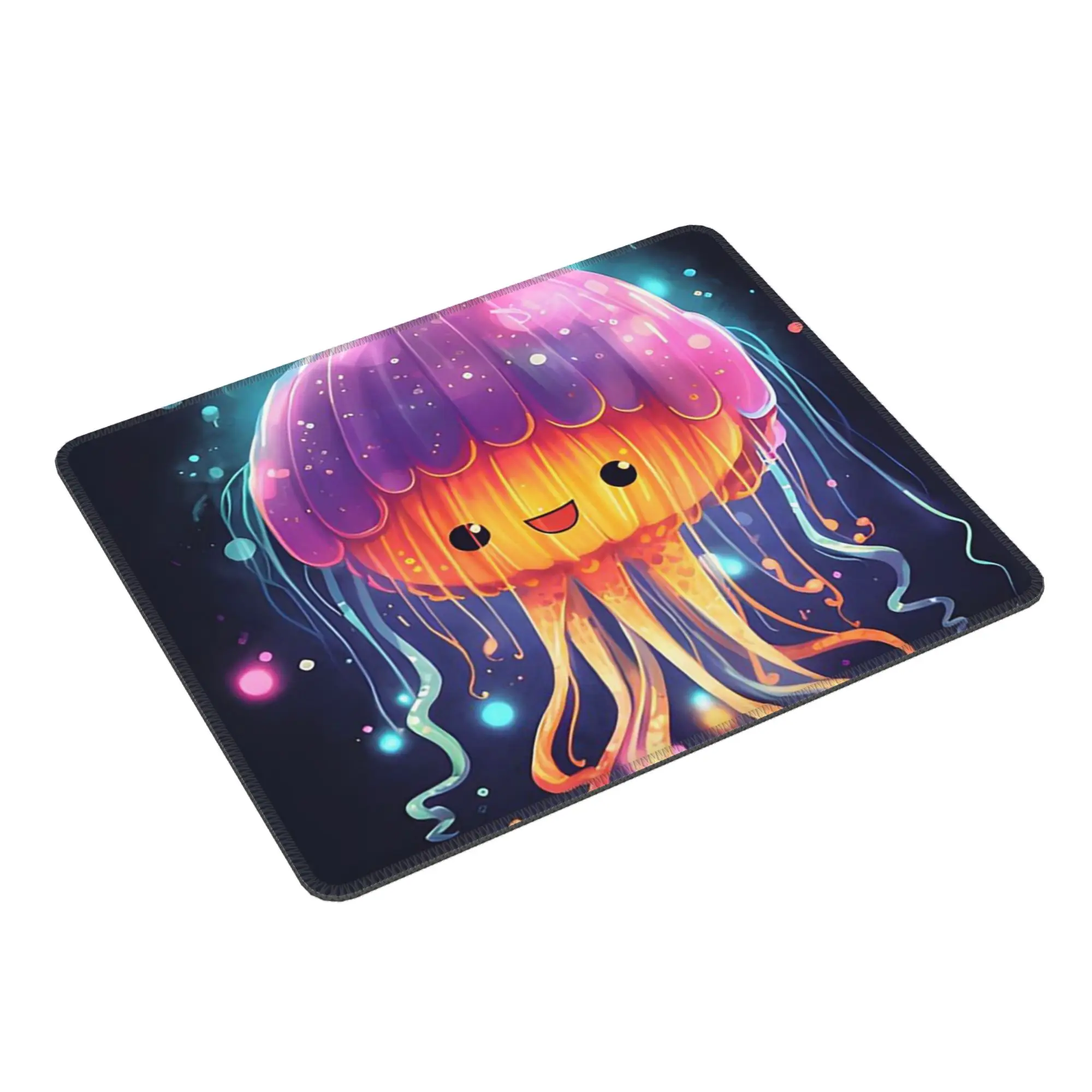 Cartoon Jellyfish Underwater Design Mouse Pad Computer Keyboard Mouse Mat Gaming Laptop Desk Mat Office Accessories Table Mats