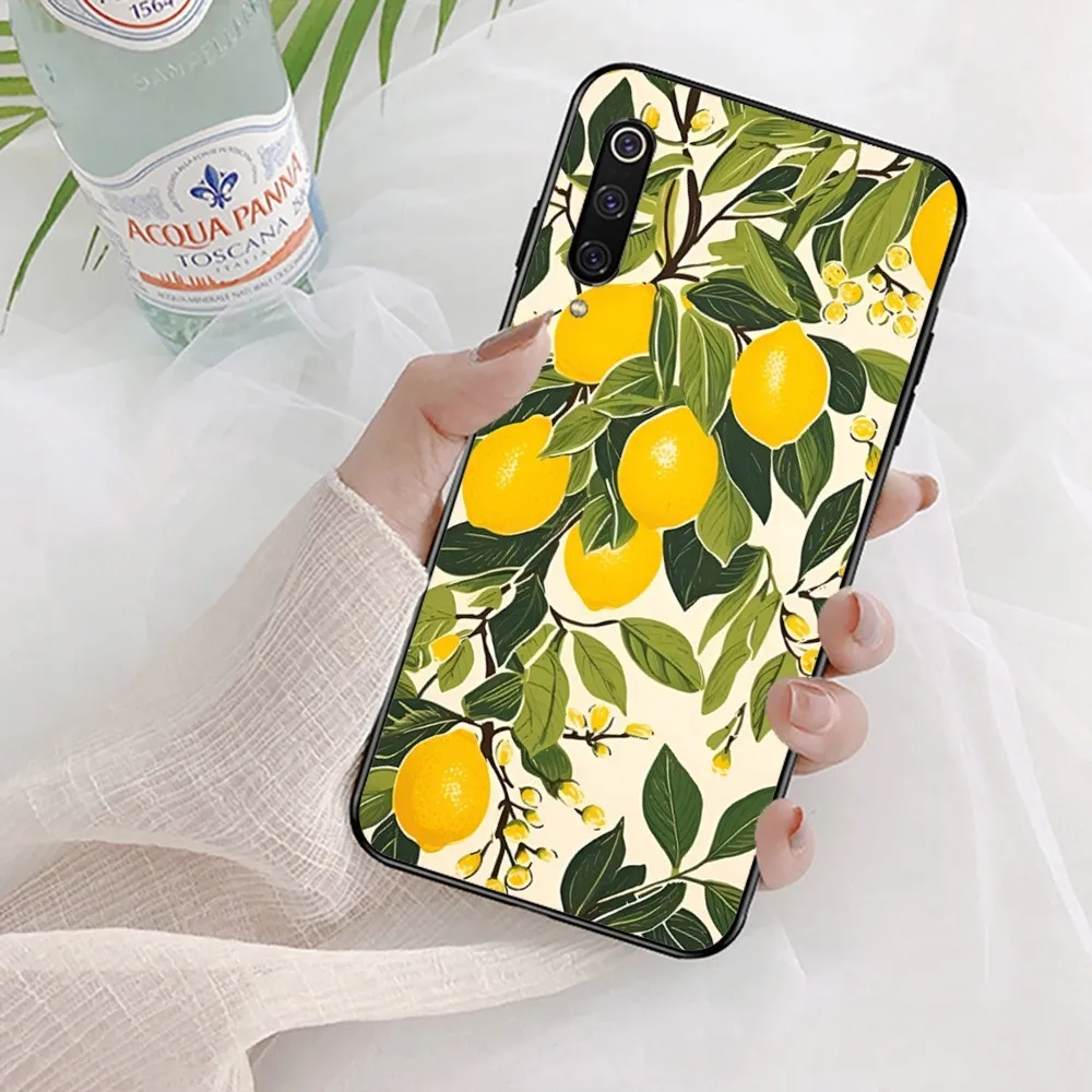 Fruit Lemon Phone Case For Xiaomi Mi 5X 8 9 10 11 12 Lite Pro 10T PocoX3pro PocoM3 Note 10 Pro Lite