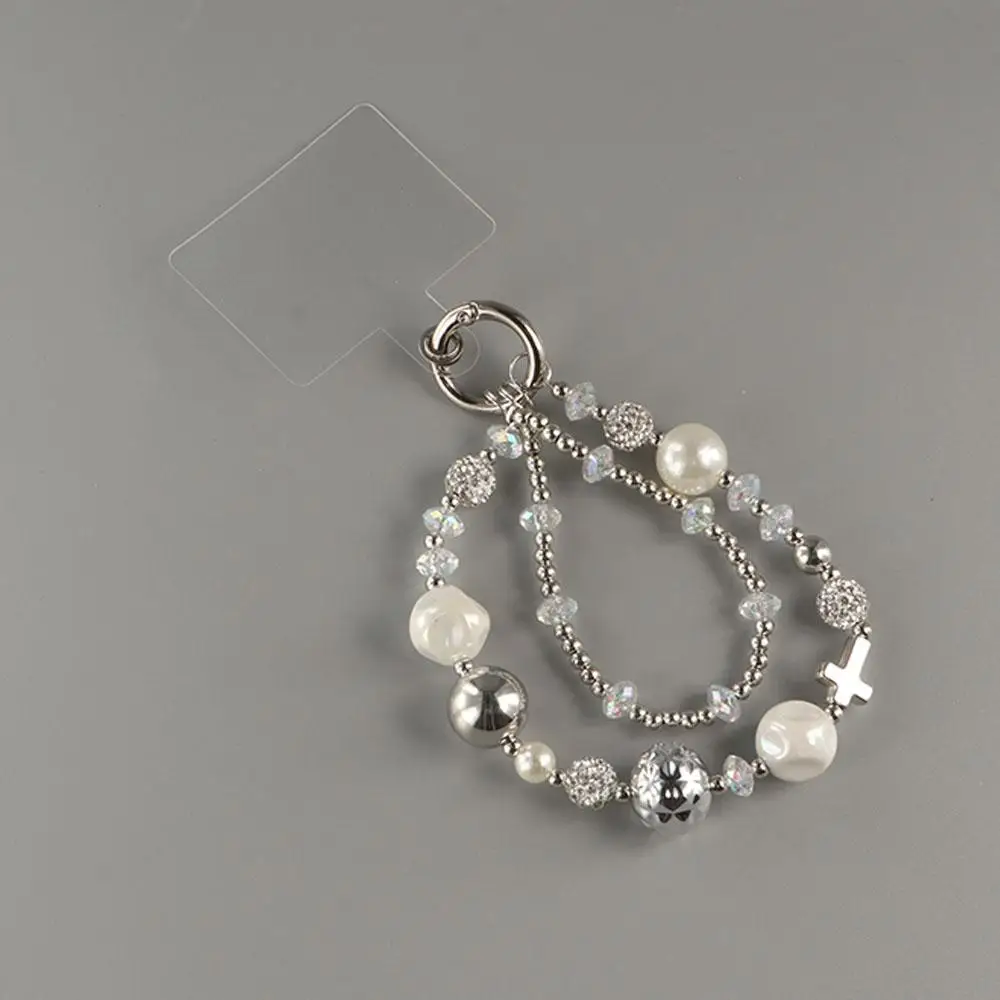 

Pearl Bead Y2K Phone Chain Phone Charm Wrist Strap Mobile Phone Lanyard Hanging Cord Anti-lost Cellphone Strap Bracelet Keychain