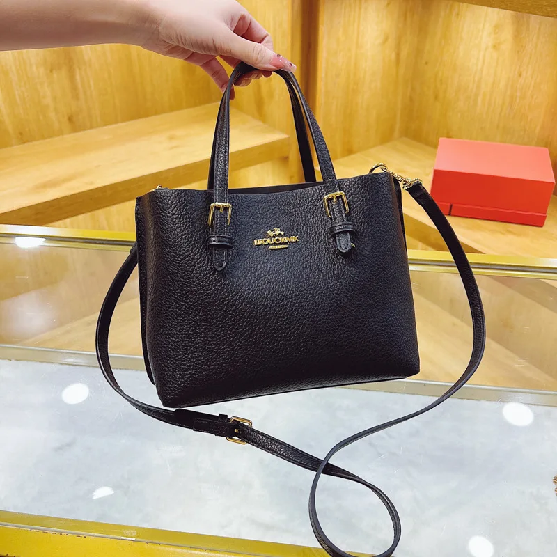 Premium bag women's soft leather pu portable bucket bag simple and versatile large-capacity shoulder bag