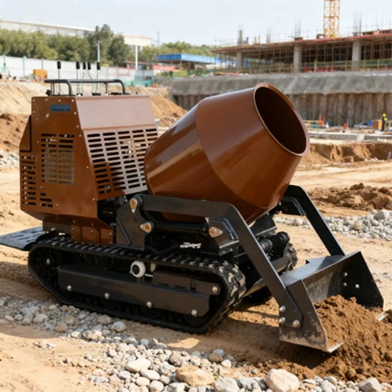 

Мини-электрический бетоносмеситель на гусеничном ходу 500 л, мобильный бетоносмеситель с гарантией 1 год