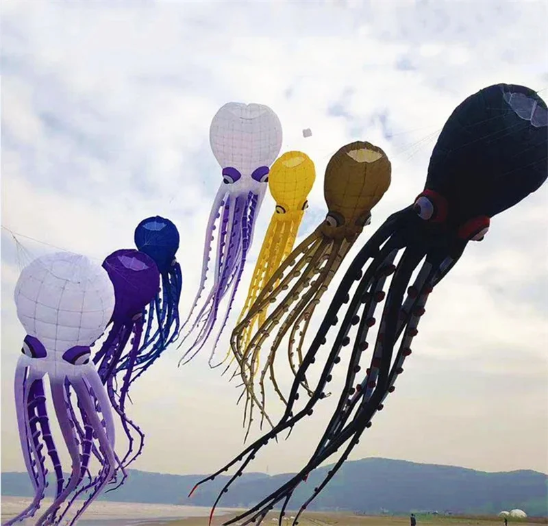 Free Shipping 20m octopus kites pendant flying kites for adults inflatable toys professional paragliding flying papalotes sports