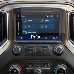 Tempered glass screen protector film For Chevy Silverado 1500 2021 Car radio GPS Navigation Interior accessories