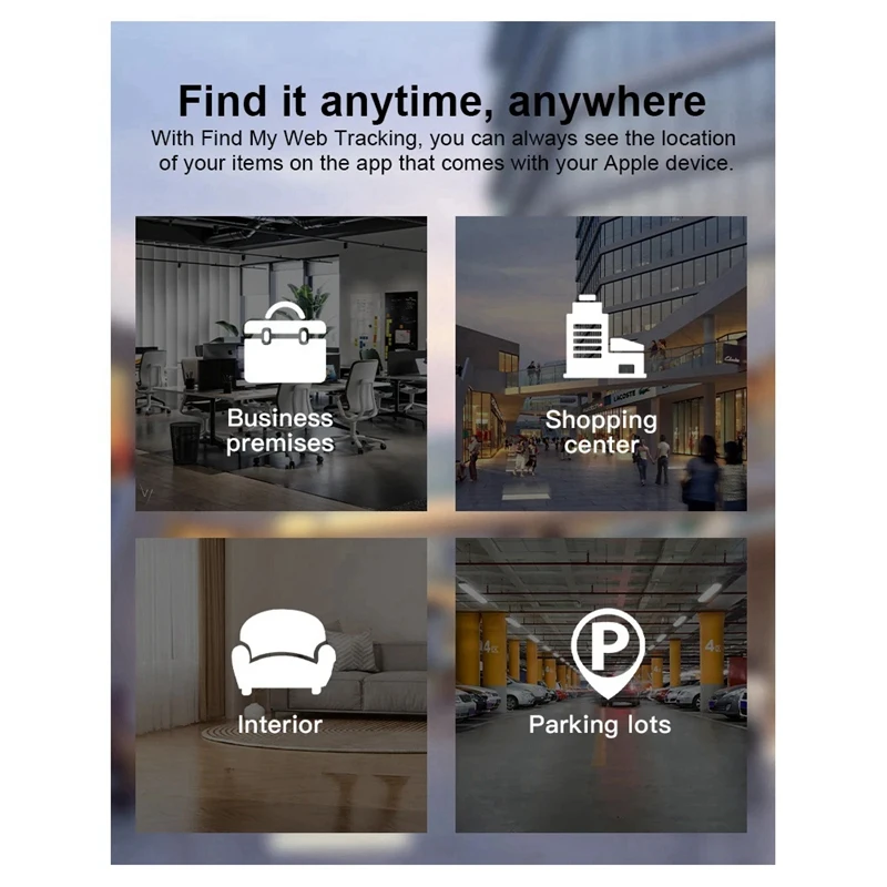 Wireless Rechargerable Smart Card Tracker Work With Apple Find My App Back Cover Icard Tag For Airtag ID Card Finder