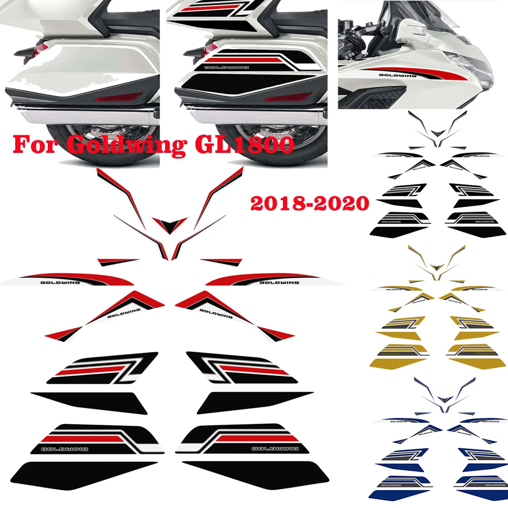 For Honda Goldwing GL 1800 Gold Wing GL1800 Motorcycle Stickers Body Protection Decal Trunk Luggage Kit 2018 2019 2021 2020
