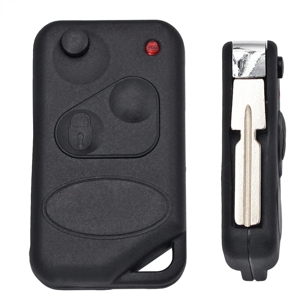 Flip Remote Key Shell Case Fob 2 Buttons for Land Rover Range  1996 1997 1998 1999 2000 2001 HU109 uncut blade