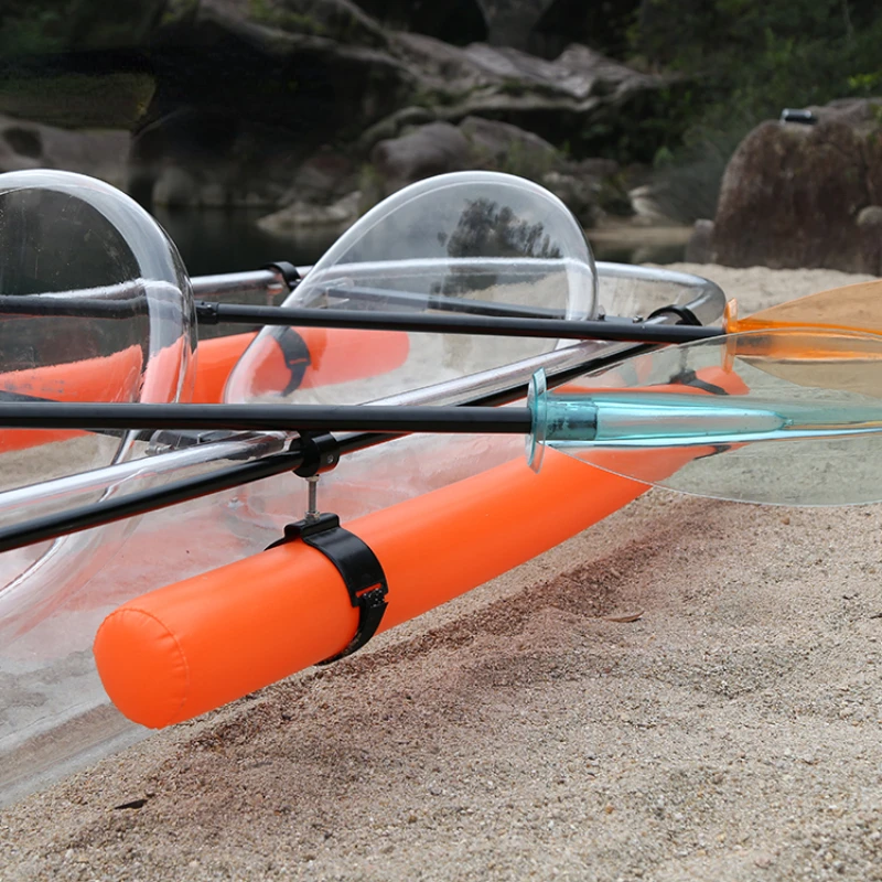 

Polycarbonate paddle sightseeing touring fishing kayak crystal transparent clear glass bottom boat