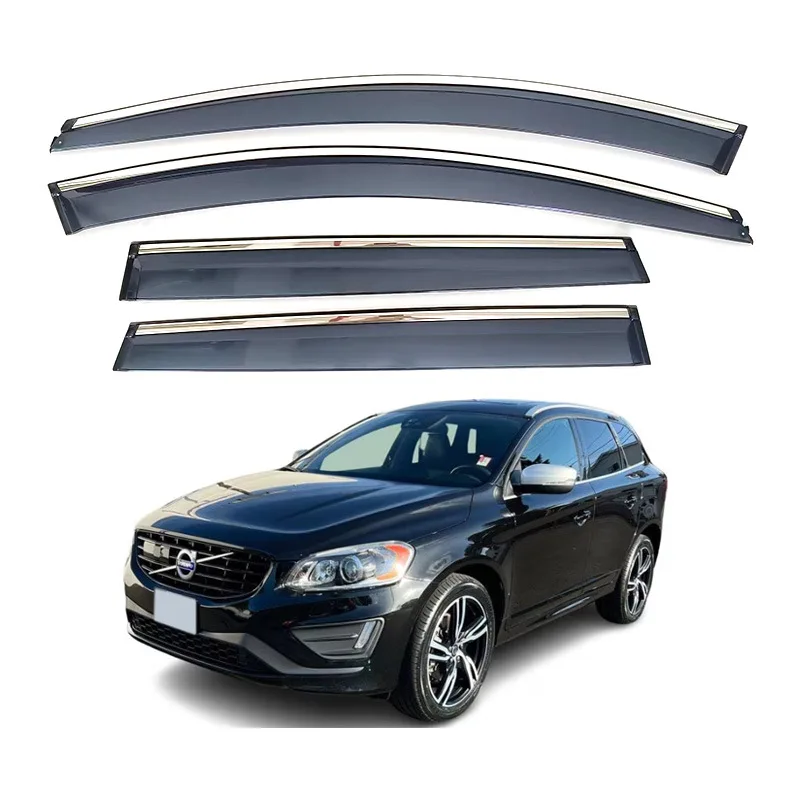 For 2009-2017 Volvo XC60 Window Barrier Rain Eyebrow Bar Injection Molded Rain Shield