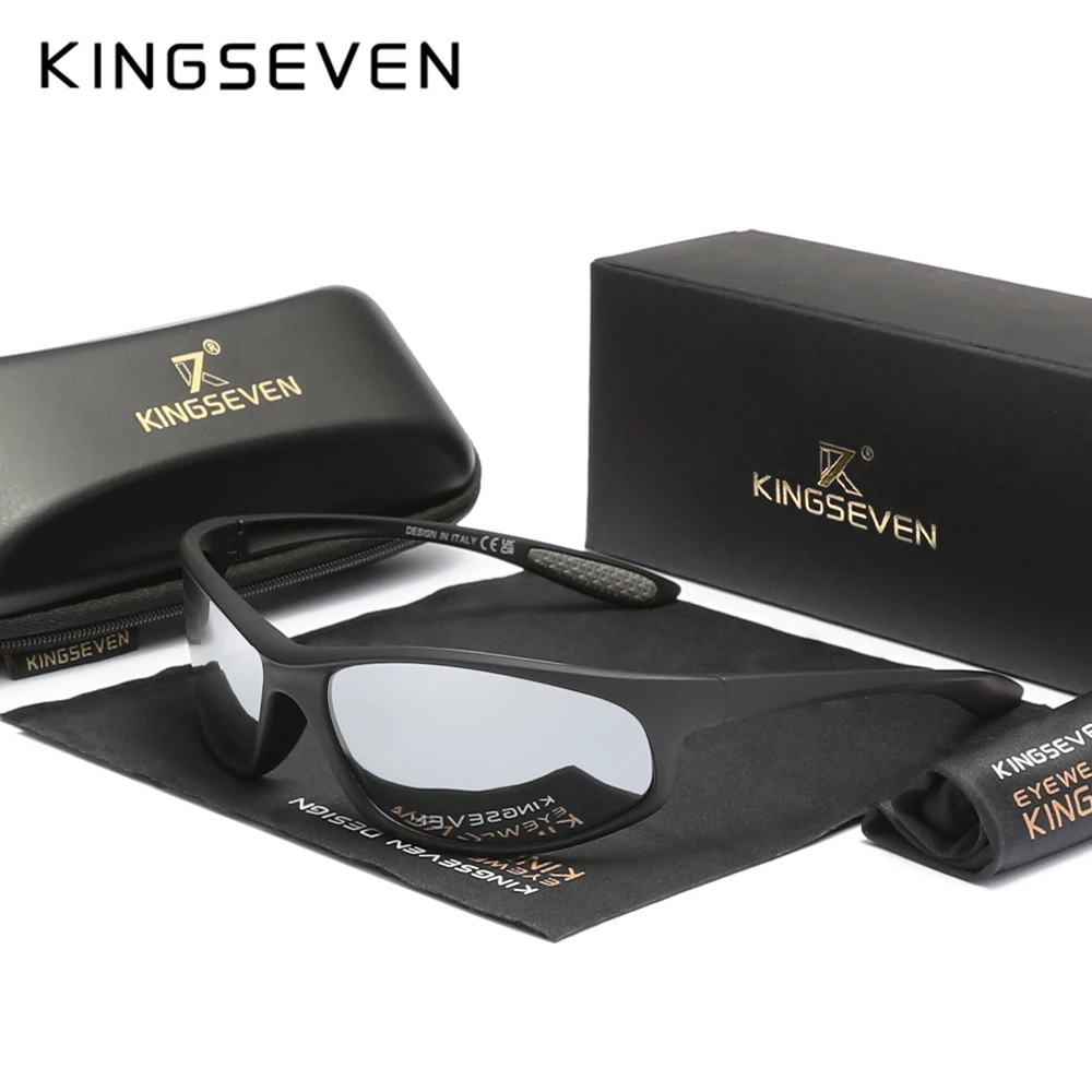 KINGSEVEN New Riding Sunglasses For Men Parsnip Anti-reflection Polarized UV400 Sports Glasses High Quality TR90 Eyewear